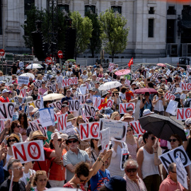 Fotografía de archivo de una manifestación en Madrid en defensa de la sanidad pública