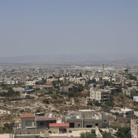 Vista de la ciudad de Yenín desde casa de Suleimán Rasmi Fathi Atoum.
