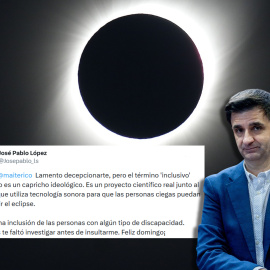 El tuit de José Pablo López sobre el eclipse