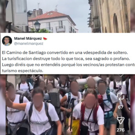 Turistas en Santiago