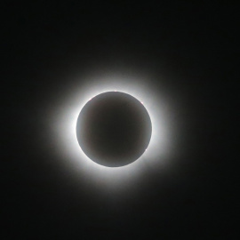 Imagen de un eclipse solar en México, foto de archivo.
