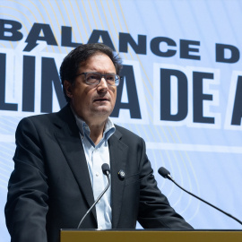 El ministro para la Transformación Digital y de la Función Pública, Óscar López, durante una rueda de prensa.