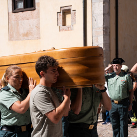Funeral de Laura,  guardia civil asesinada por violencia de género en Llanes.