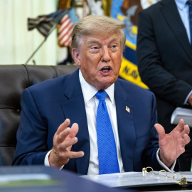El presidente de EEUU, Donald Trump, en la Oficina Oval de la Casa Blanca, a 10 de agosto de 2026.