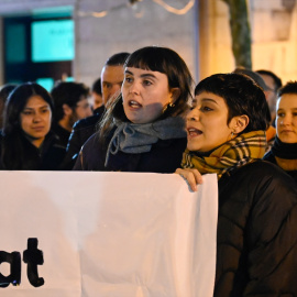 Jóvenes del Sindicato de Vivienda de Saretxe en una protesta, en una imagen de archivo.