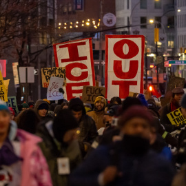Protestas contra el ICE en Nueva York, a 30 de enero de 2026.