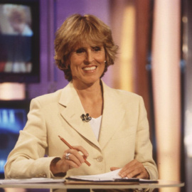 Mercedes Milá, presentando la primera edición de Gran Hermano en su estreno en el 2000.