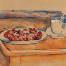 'Tasse et plat de cerises' (Taza y plato de cerezas), de Paul Cézanne.