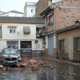 Vista de daños provocados por el terremoto en Armilla, Granada