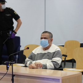El exmilitar salvadoreño Inocento Orlando Montano en el banquillo durante una sesión de su juicio en Madrid.