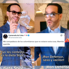 Fotomontaje de Abelardo de la Espriella con tuit.