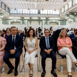 Imagen de archivo donde aparecen Isabel Díaz Ayuso, presidenta de la Comunidad de Madrid, y José Luis Martínez-Almeida, alcalde de la ciudad de Madrid.