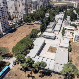 Vista del Centro de Formación Profesional de la UNRWA atacado por Israel, situado entre el barrio de Kafr Aqab y el campo de refugiados de Qalandia, al sur de la ciudad de Ramala, en Cisjordania, este 25 de agosto.