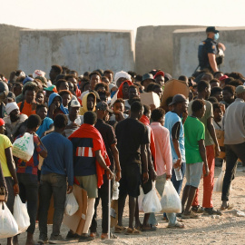Migrantes en Ceuta el 20 de agosto de 2026.