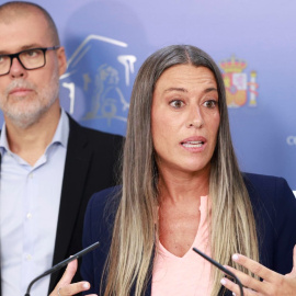 Míriam Nogueras, en roda de premsa al Congrés d'aquest dimecres, 26 d'agost. 26/08/2026