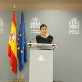 La ministra de Juventud e Infancia, Sira Rego, tras la Conferencia Sectorial de Juventud e Infancia del jueves 27 de agosto de 2026, en Madrid.