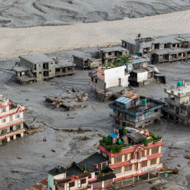 imagen aérea de los destrozos causadas por la riada en Nepal, a 27 de agosto de 2026.