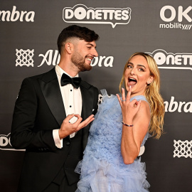 Carlos García junto con su esposa Natalia Palacios en los 'Premios Ídolo', que galardonan al sector 'influencer' español.