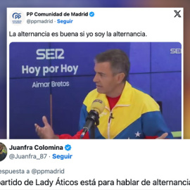 Respuestas al tuit del PP de Madrid.