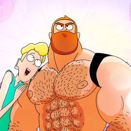 Lucien y Jim Queen, los personajes protagonistas.
