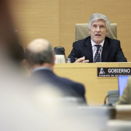 El ministro del Interior, Fernando Grande-Marlaska, en la comisión de Interior del Congreso.