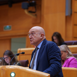 El alcalde de Valladolid y senador del PP, Jesús Julio Carnero, interviene durante una sesión plenaria, en el Senado, a 5 de noviembre de 2025, en Madrid (España).