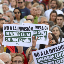 Concentración en apoyo a Ceuta este miércoles en la Plaza de San Marcelo, en León, a 02 de septiembre de 2026.