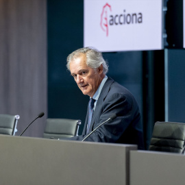 El presidente y CEO de Acciona, José Manuel Entrecanales, durante la Junta General de Accionistas de la empresa, a 25 de junio de 2026, en Madrid.