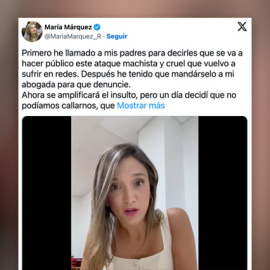 María Márquez denuncia los ataques que recibe en las redes sociales.
