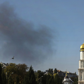 Imagen del ataque ruso en Kiev, cerca de la catedral de Sofía, a 4 de septiembre de 2026.