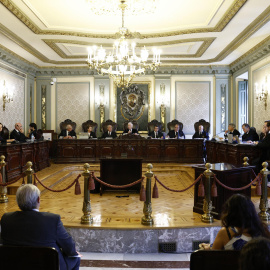 El Supremo, este lunes, durante una de las vistas sobre la ley de nietos.