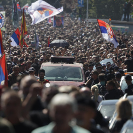 Procesión en conmemoración a Ratko Mladic en Belgrado, Serbia, a 7 de septiembre de 2026.