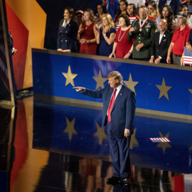 El presidente de Estados Unidos, Donald Trump, durante la convención republicana en Dallas.