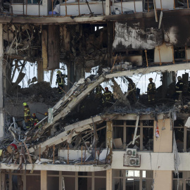 Edificio en Odesa (Ucrania) alcanzado por misiles rusos el pasado viernes.