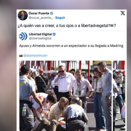 El comentario irónico de Óscar Puente a una noticia de 'Libertad Digital'.