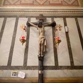 Un crucifijo en una Iglesia.