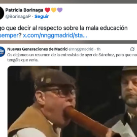 Críticas al tuit de NNGG de Madrid.