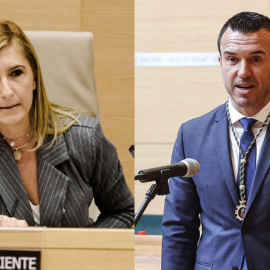 Salomé Pardas, exconsellera de Justicia e Interior, y Vicent Monpó, presidente de la Diputació de València, en una imagen de archivo.