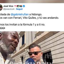 Un tuitero celebra el troleo de Rufián a un agitador ultra.
