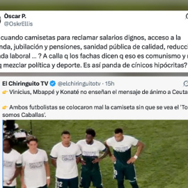 Reacciones al gesto de varios jugadores del Real Madrid con la camiseta 'Todos somos caballas".