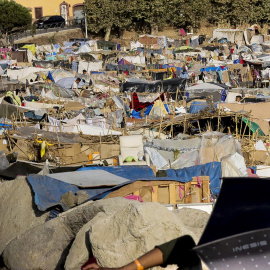 Imágenes de la playa del Trampolín, a 14 de septiembre de 2026.