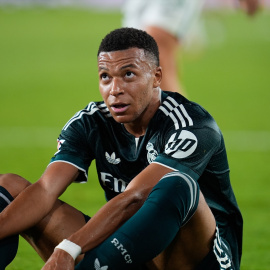 Mbappé, en el último partido del Real Madrid.