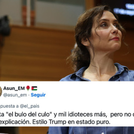 Isabel Díaz Ayuso, durante un pleno en la Asamblea de Madrid.