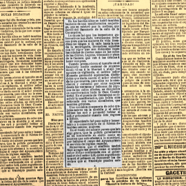 Imagen de la noticia publicada el 31 de diciembre de 1902 en El Noticiero bilbaíno.