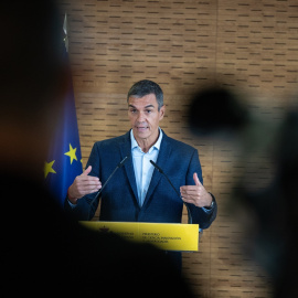 El presidente del Gobierno, Pedro Sánchez, interviene durante una visita el Instituto de Ciencias Matemáticas (ICMAC), a 18 de septiembre de 2026, en Madrid.