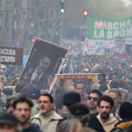 'Marcha de la bronca' contra Javier Milei, este sábado, en Buenos Aires.