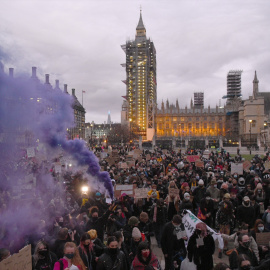 Manifestación contra la violencia machista en Londres, en una imagen de archivo.