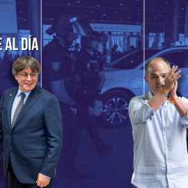Fotomontaje con las imágenes de Carles Puigdemont y Jordi Turull.