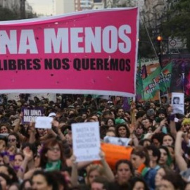 Marcha en Buenos Aires para reclamar que la Justicia no deje impune el crimen de Lucía Pérez. /MARINA GUILLÉN (EFE)