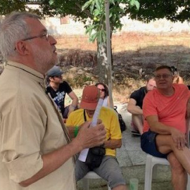El ecologista Jorge Riechmann en conferencia en la 'XIII
Universidad de Verano de Anticapitalistas'. Foto de la Fundación Espacio Público